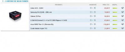 Mon panier matériel.net