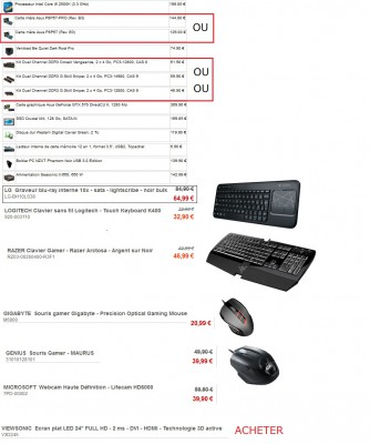 Ma config avec mes choix