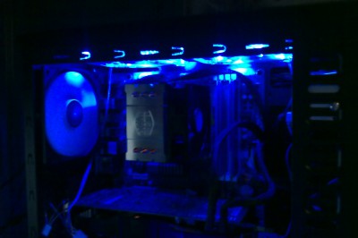 Interieur du Pc tout en bleu