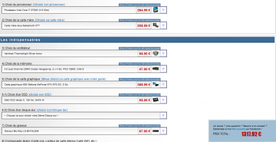 J'ai pensee a cela comme config a vous de me corrigez si j'ai fait des erreurs