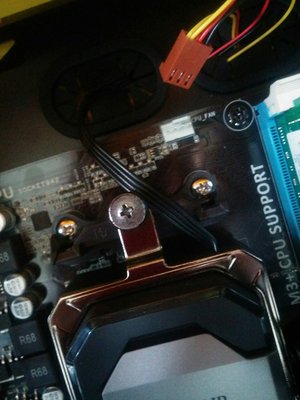 Photo du montage, on peut voir la broche 3 pin